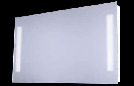 Spejl med integreret lys 160 x 60
