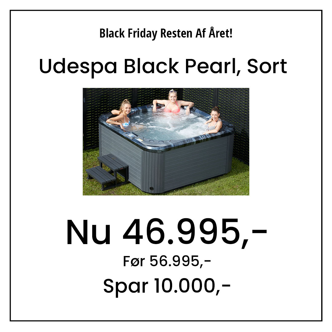 Udespa Black Pearl, Sort før 56.995,- nu 46.995,- spar 10.000,-