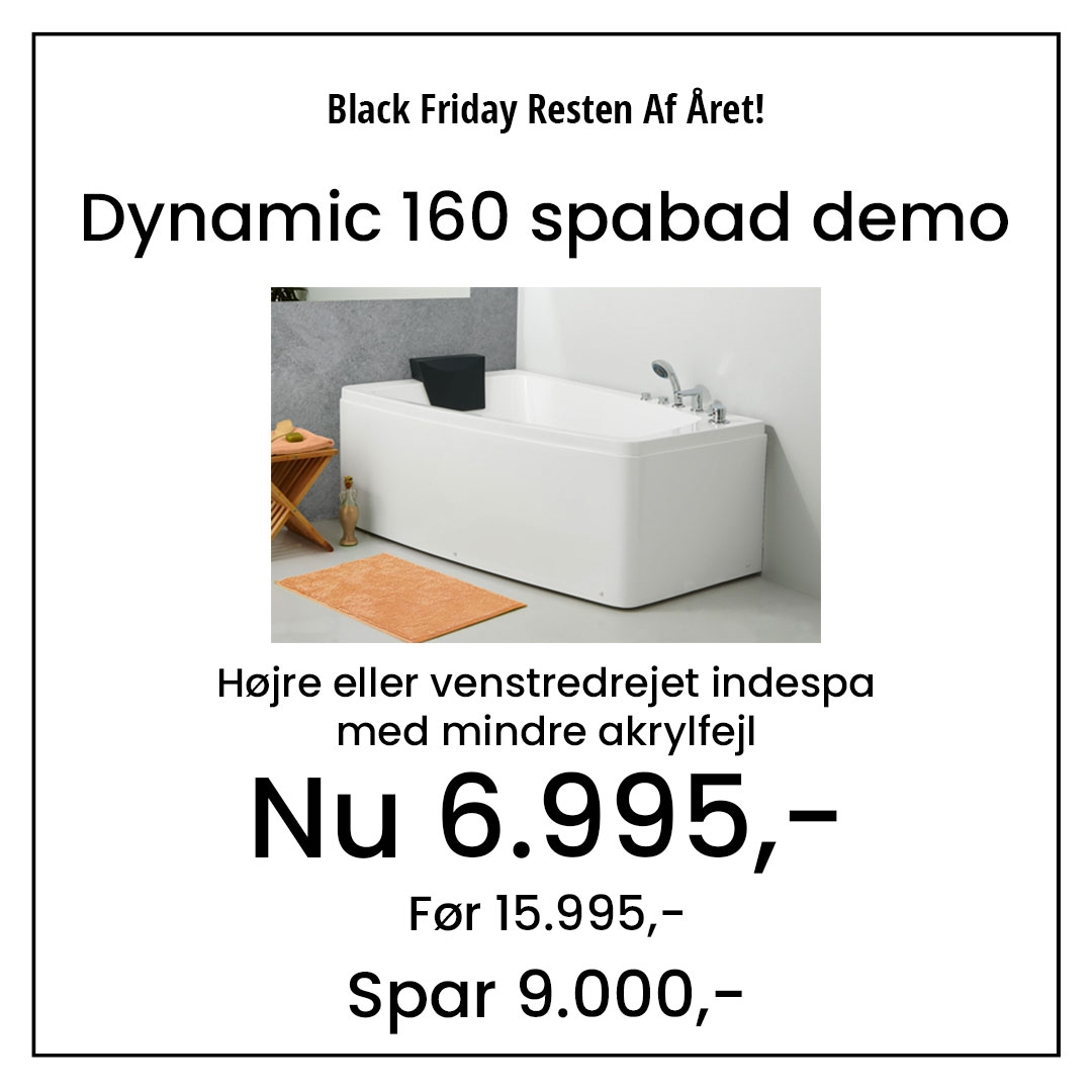 Dynamic 160 spabad Demo før 15.995,- nu 6.995,- spar 9.000,-