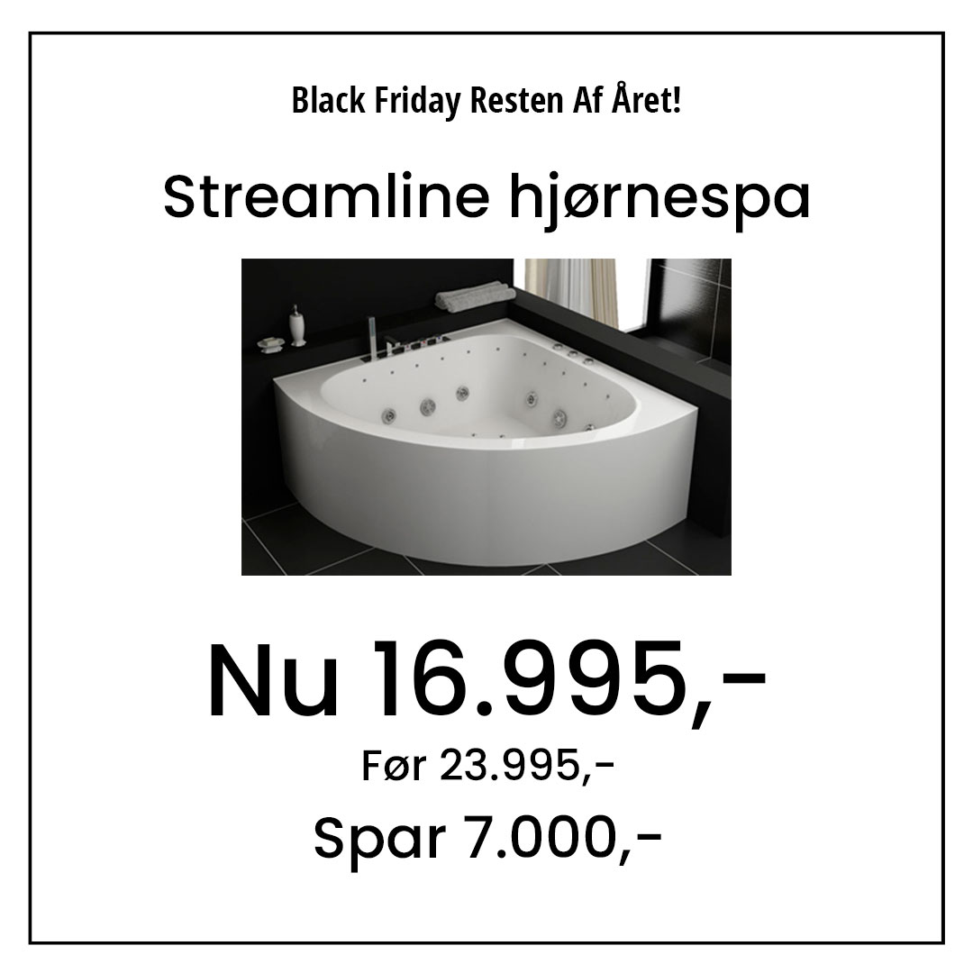 Streamline indespa Før 23.995,- nu 16.995,- spar 7.000,-