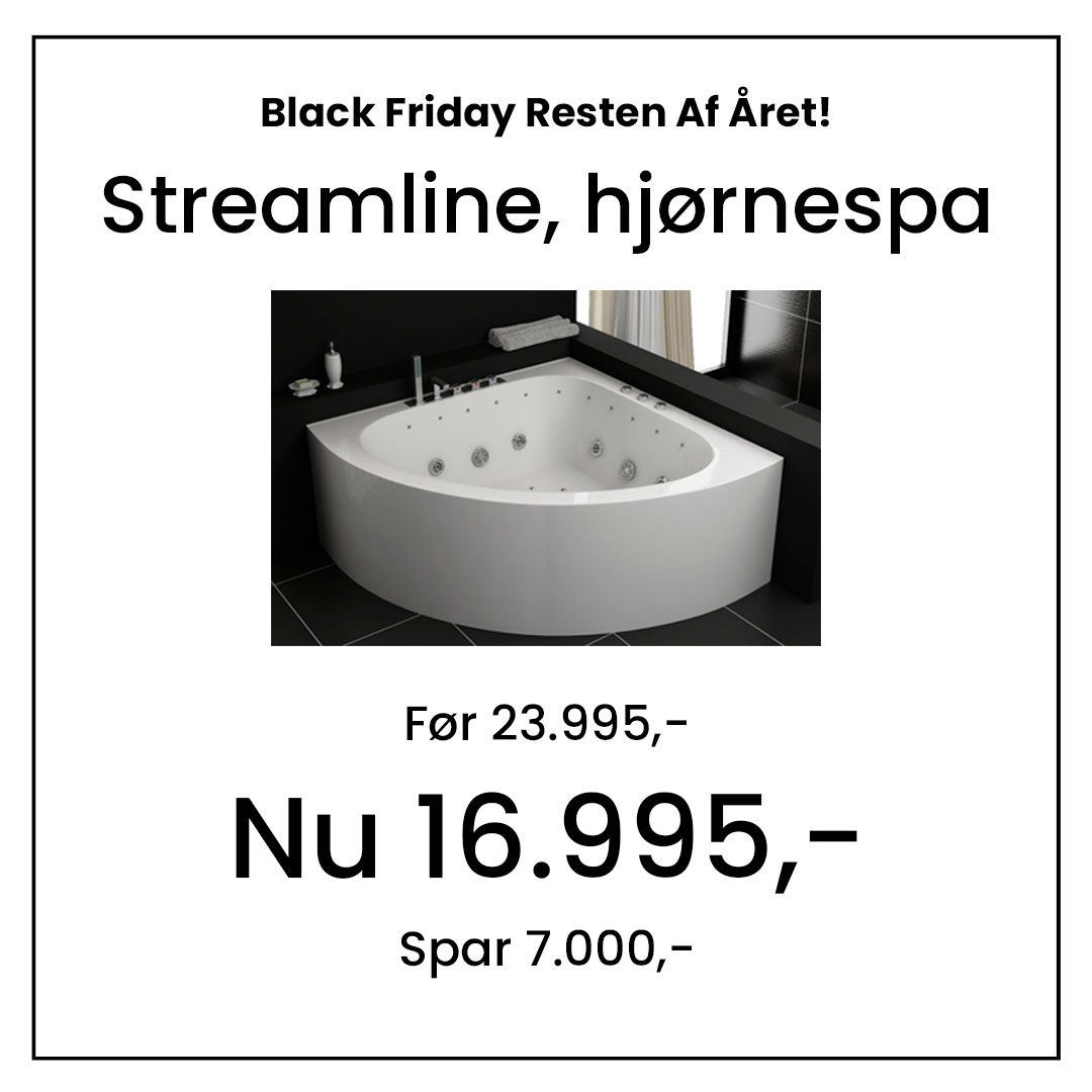 Streamline indespa Før 23.995,- nu 16.995,- spar 7.000,-