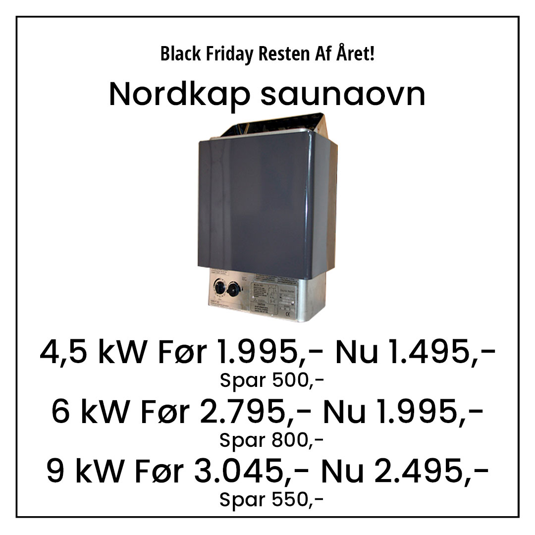 Nordkap saunaovn 4,5 kW, 6 kW, 9 kW