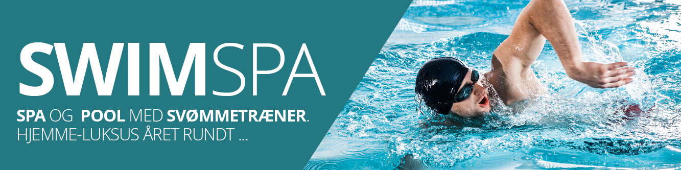 Swimspa Spa og pool med svømmetræner. Hjemme-luksus året rundt …