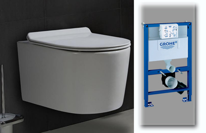 Kongsberg toilet  / lav  Grohe cisterne