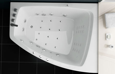 Topbillede af 1009 Vision indespa, højredrejet, hvid. | SPA Kompagniet