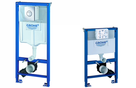 Grohe indbygningscisterne Rapid SL til væghængt toilet fra SPA Kompagniet.