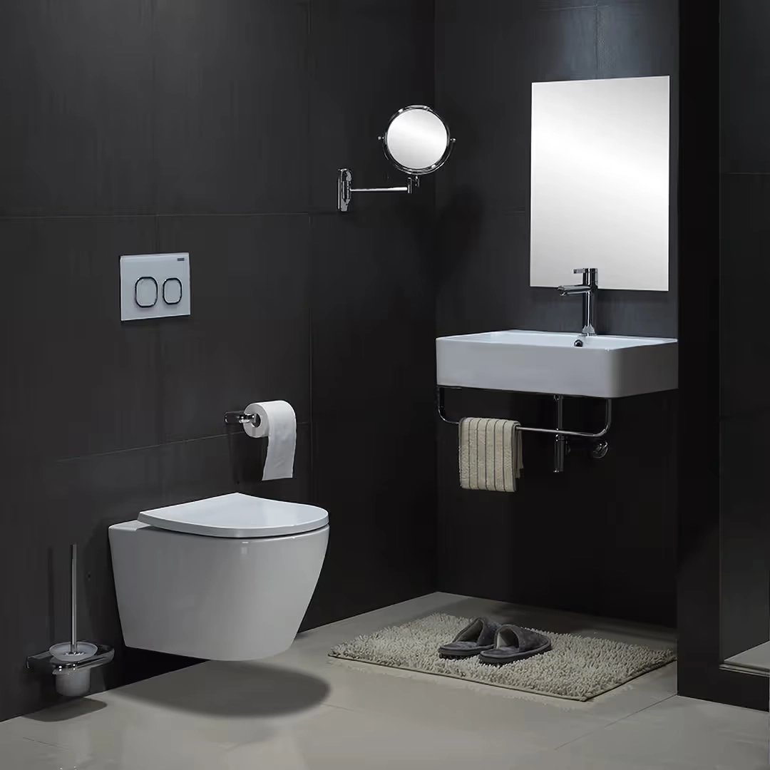 1708-82 Rimless Egernsund toilet med lav Grohe cisterne. | SPA Kompagniet