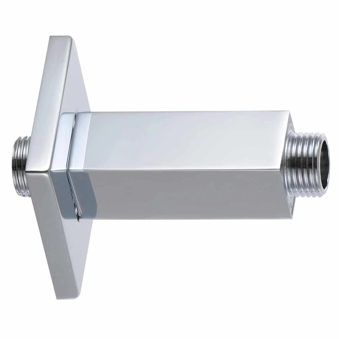 Firkantet montagerør til 5632 Rainbow bruser. 10 cm forkromet metal. Fra SPA Kompagniet.