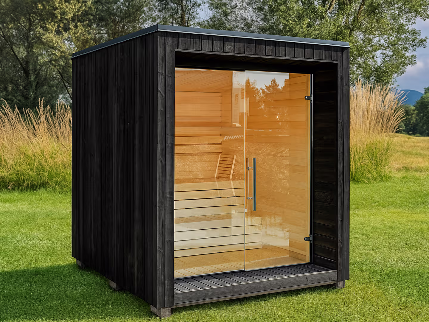 6369 Fjord udendørs sauna i miljø. | SPA Kompagniet