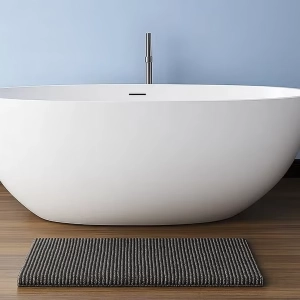 Rimini RockSolid stenbadekar 170 cm i badeværelsesmiljø. Fra SPA Kompagniet.
