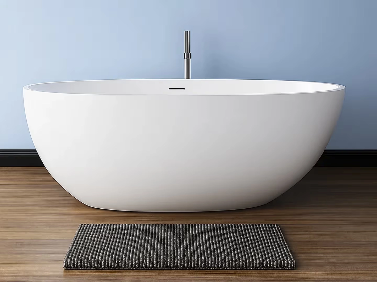 Rimini RockSolid stenbadekar 170 cm i badeværelsesmiljø. Fra SPA Kompagniet.
