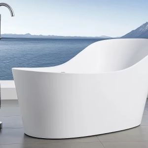Stenbadekar Trent RockSolid 6518 i badeværelsesmiljø. Fra SPA Kompagniet