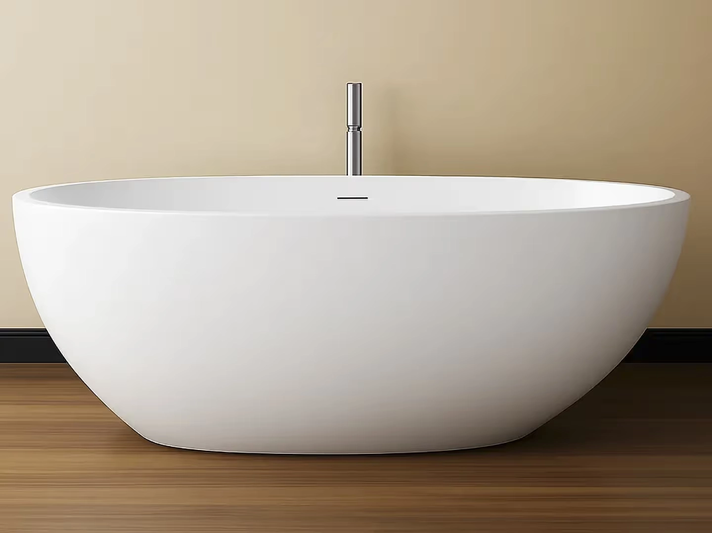 Rimini RockSolid stenbadekar 185 cm i badeværelsesmiljø. Fra SPA Kompagniet.