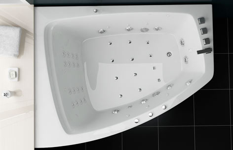 Topbillede af 1008 Vision indespa, venstredrejet. Fra SPA Kompagniet