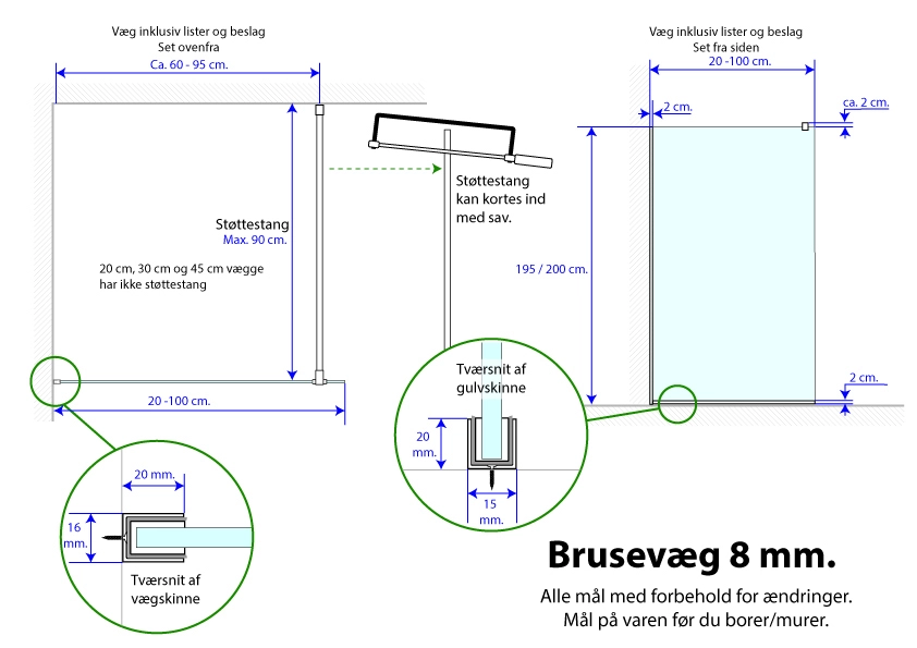 Premium brusevæg - 4057, 4068, 4116, 4118, 4022, 4026-195, 4018, 4024