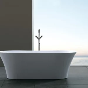 Roma RockSolid stenbadekar i badeværelsesmiljø. Fra SPA Kompagniet