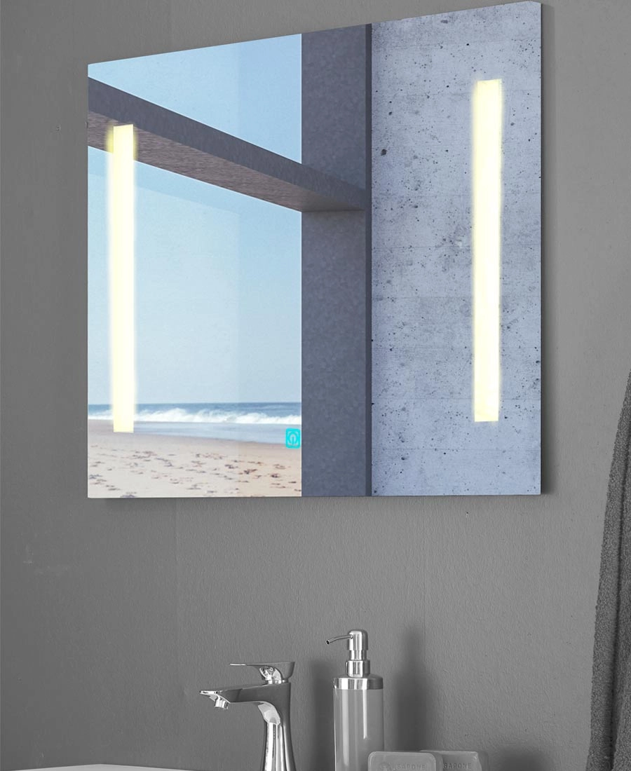 5415 Slimline spejl 80x60 cm. med LED lys. Fra SPA Kompagniet