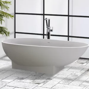 RockSolid Stenbadekar Venezia 180 6532 i et badeværelsesmiljø. Fra SPA Kompagniet