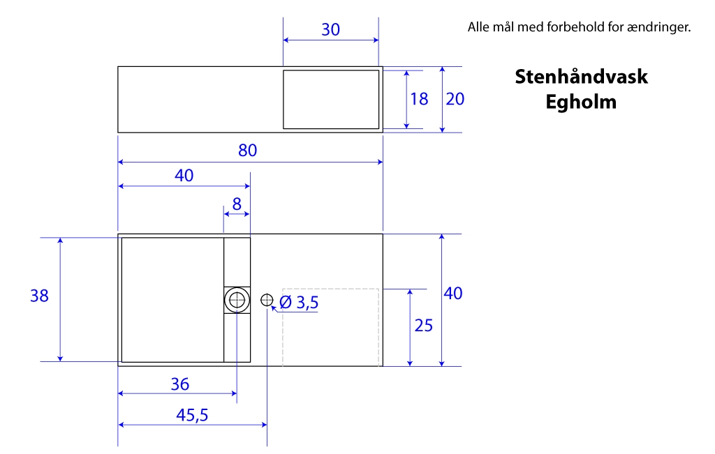 Egholm stenhåndvask - Billede 3