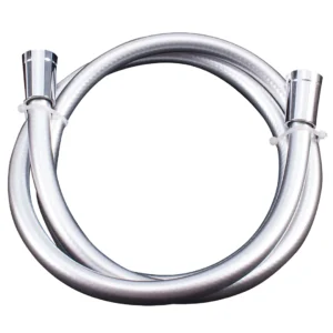 Bruserslange i kromfarvet pvc, 150 cm. Fra SPA Kompagniet.