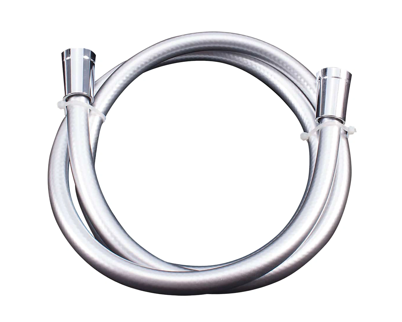 Bruserslange i kromfarvet pvc, 150 cm. Fra SPA Kompagniet.