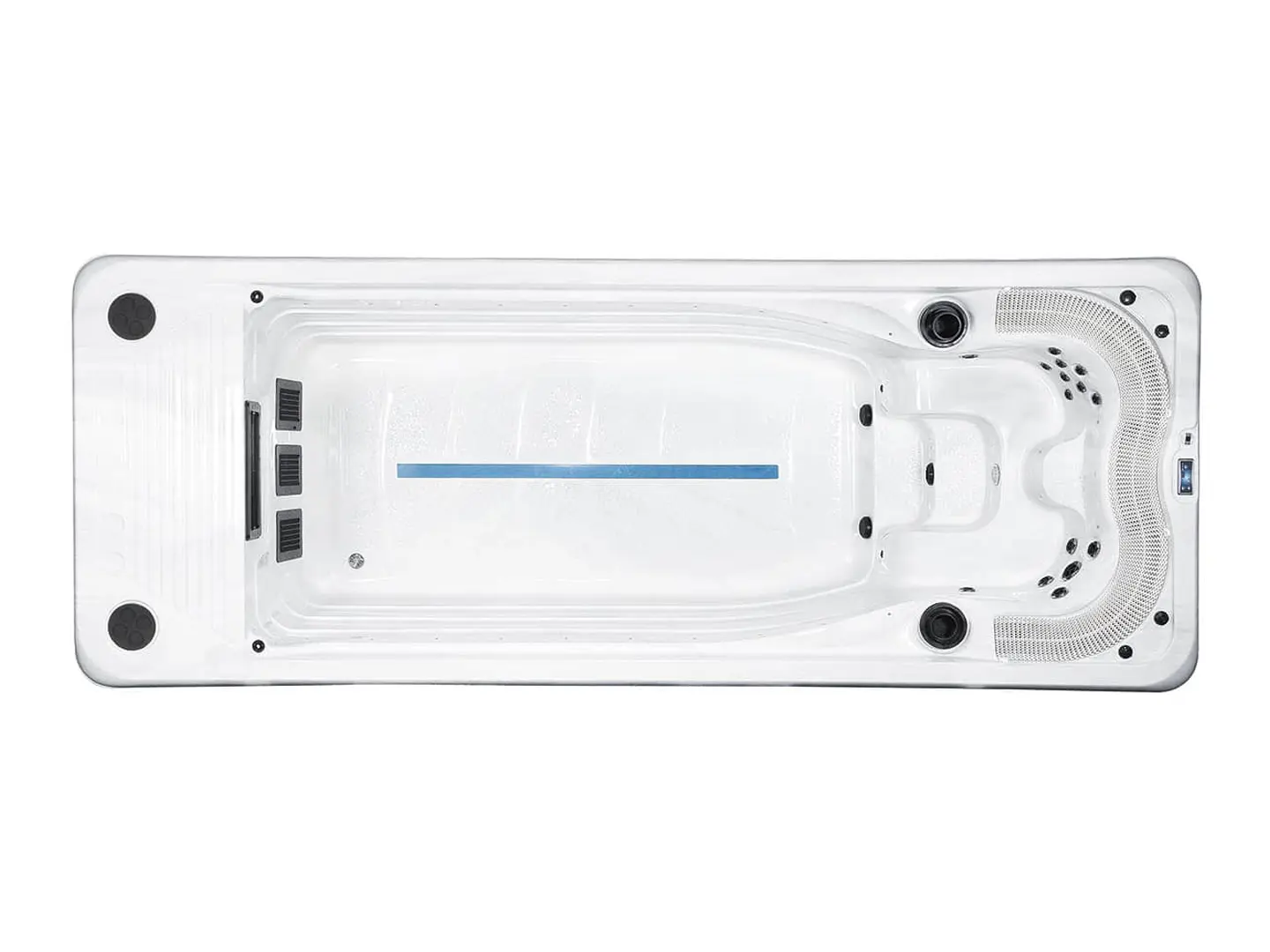 Topbillede af 2012 River Flow 1 swimspa. | SPA Kompagniet