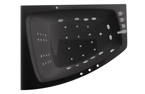Topbillede af 1042 Vision indespa sort, højredrejet. | SPA Kompagniet