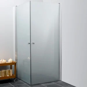 Premium lige brusehjørne 86x86x200, frostet