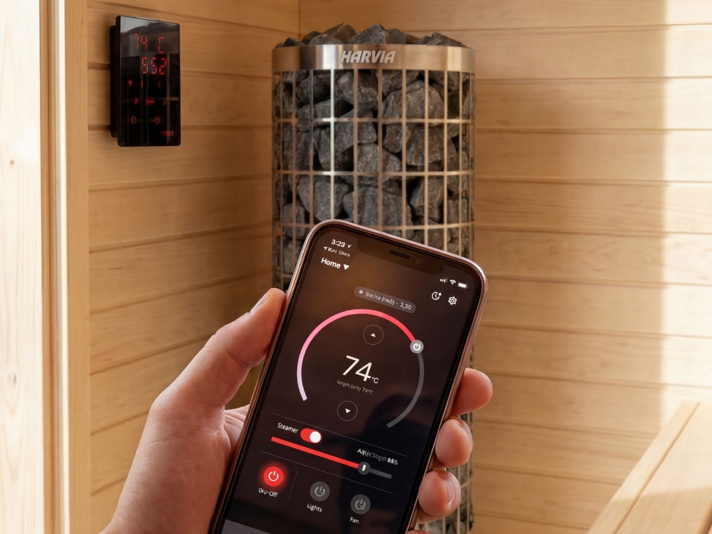 Harvia Cilindro 9 kW saunaovn med WiFi - Billede 3