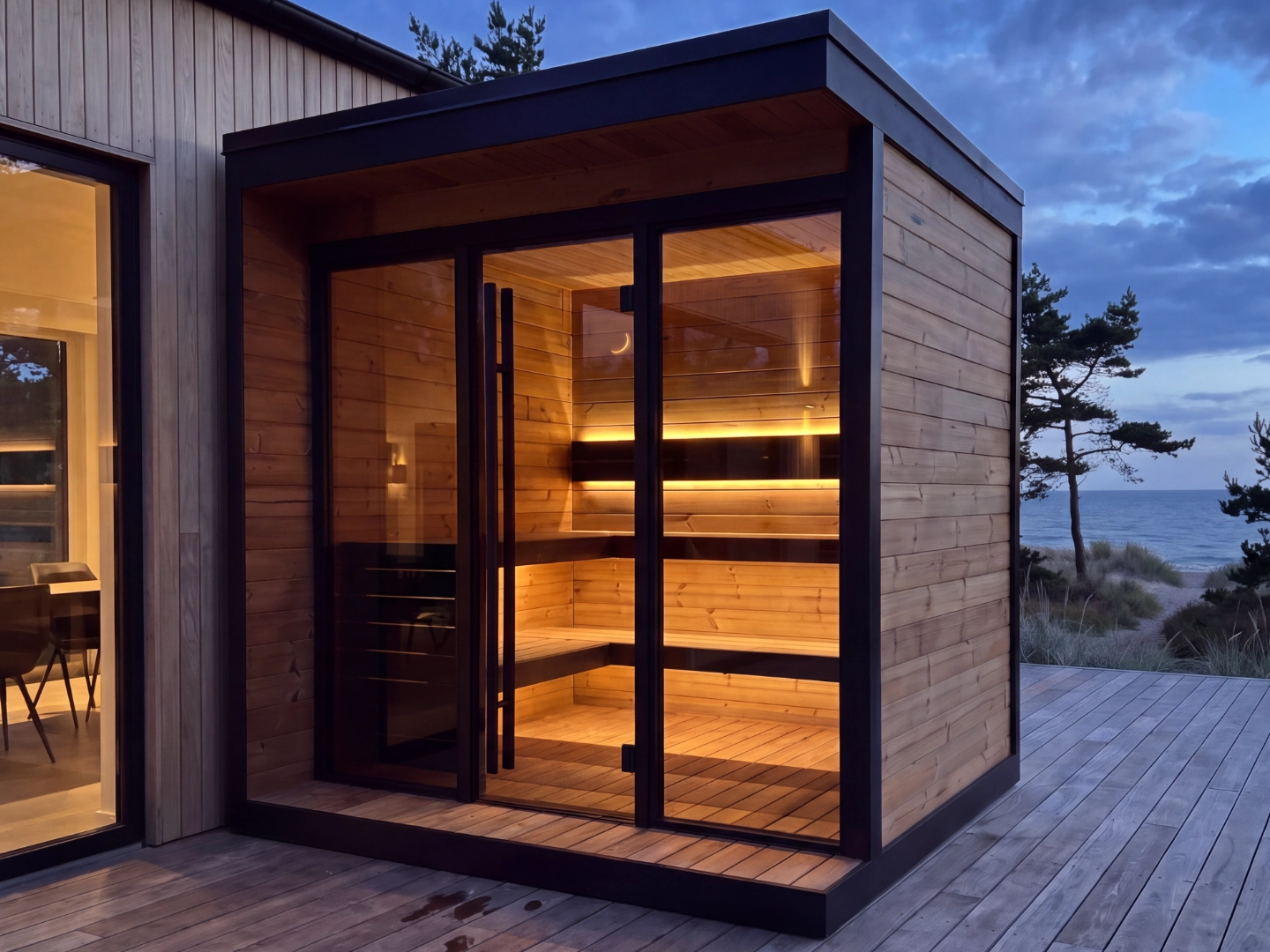 Åland udendørs sauna - Stor m. front dør - Billede 3
