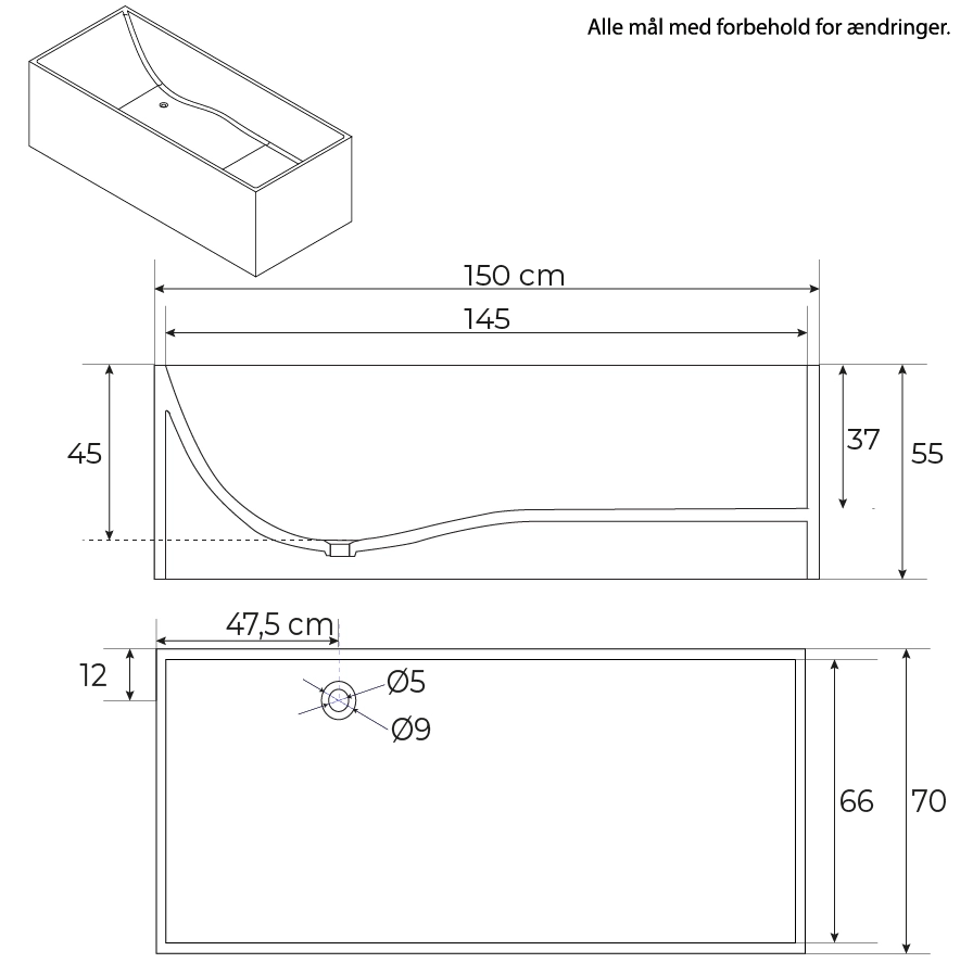 Badia Stenbadekar 150 cm - Billede 4