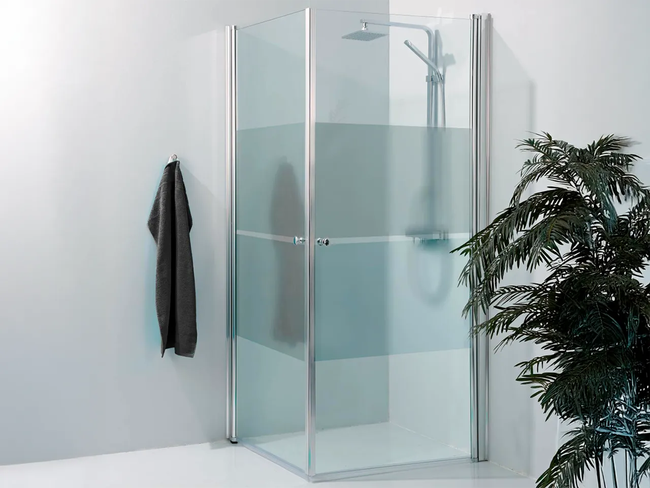 Classsic lige brusehjørne, B: 90 × H: 200 cm