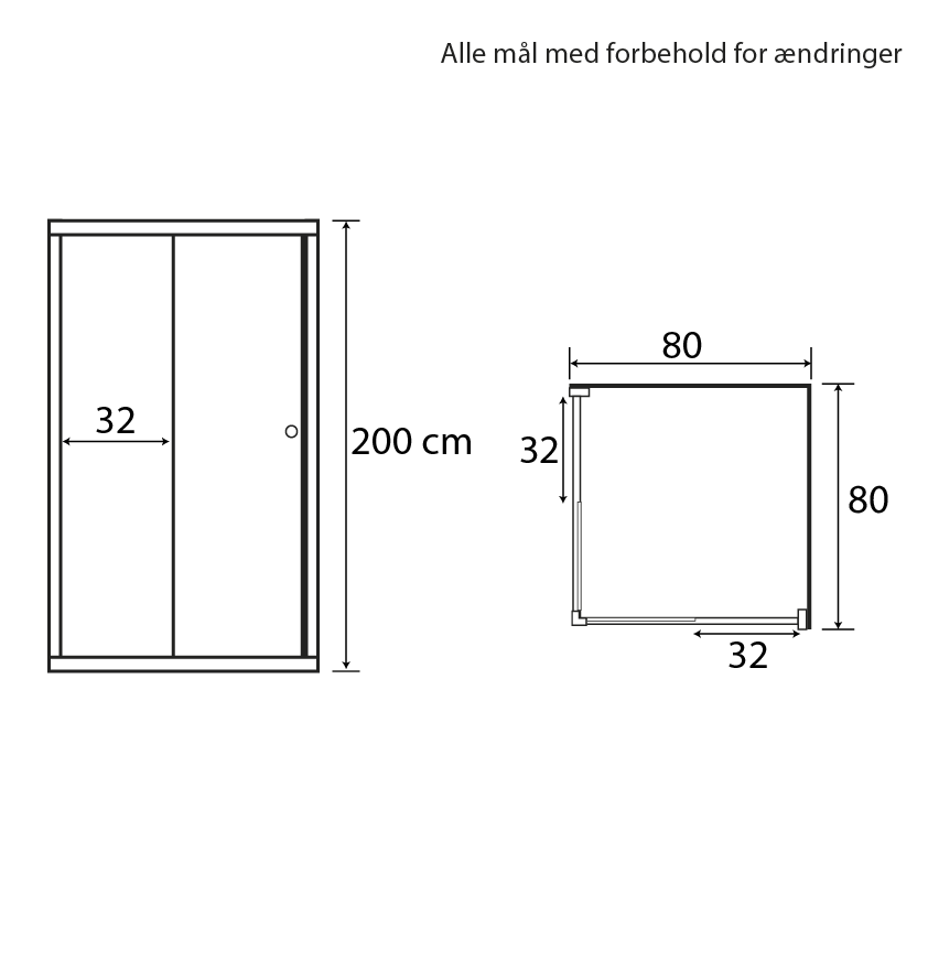 Easy way brusehjørne, B: 80 × H: 200 cm - Billede 2
